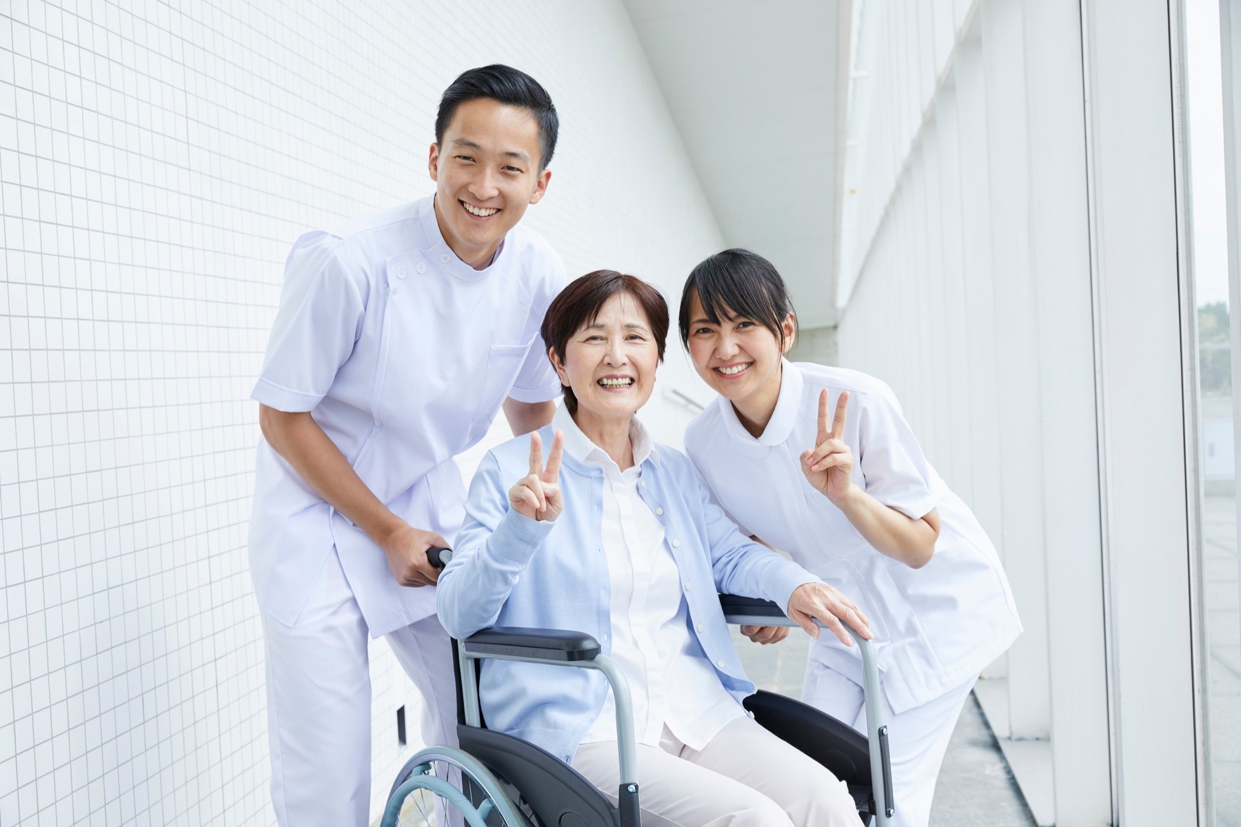 Care team with a patient